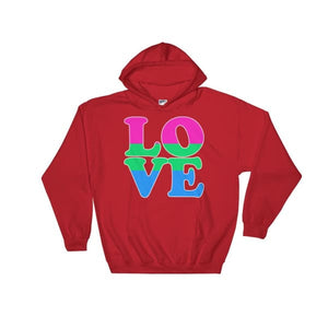 Hooded Sweatshirt - Polysexual Love Red / S