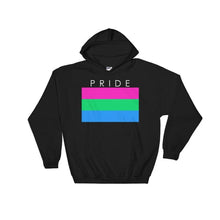 Hooded Sweatshirt - Polysexual Pride Black / S