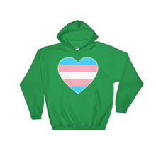 Hooded Sweatshirt - Transgender Big Heart Irish Green / S