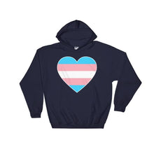 Hooded Sweatshirt - Transgender Big Heart Navy / S