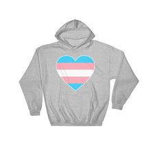 Hooded Sweatshirt - Transgender Big Heart Sport Grey / S