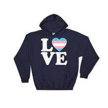 Hooded Sweatshirt - Transgender Love & Heart Navy / S