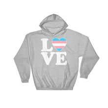 Hooded Sweatshirt - Transgender Love & Heart Sport Grey / S