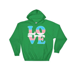Hooded Sweatshirt - Transgender Love Irish Green / S