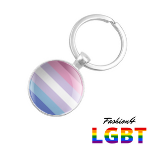 Keychain Double-Sided - 18 Flags Bigender
