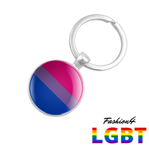 Keychain Double-Sided - 18 Flags Bisexual