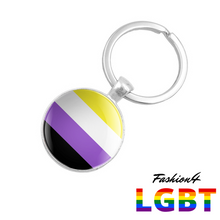 Keychain Double-Sided - 18 Flags Non-Binary