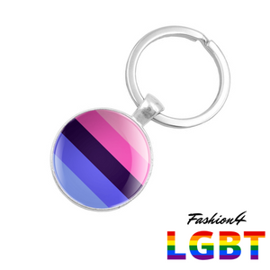 Keychain Double-Sided - 18 Flags Omnisexual