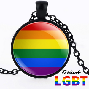 Necklace - 18 Flags Black / Lgbt