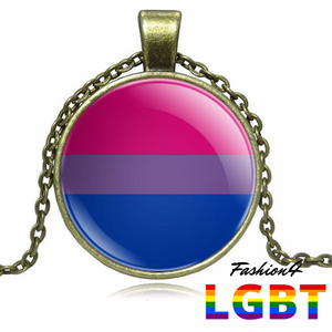 Necklace - 18 Flags Bronze / Bisexual