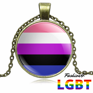 Necklace - 18 Flags Bronze / Genderfluid