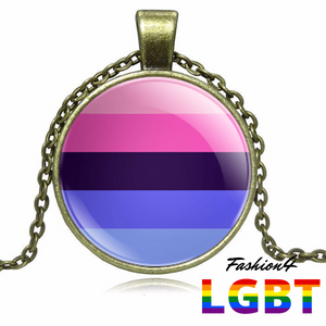 Necklace - 18 Flags Bronze / Omnisexual