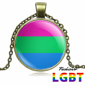 Necklace - 18 Flags Bronze / Polysexual