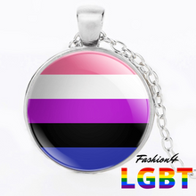 Necklace - 18 Flags Silver / Genderfluid