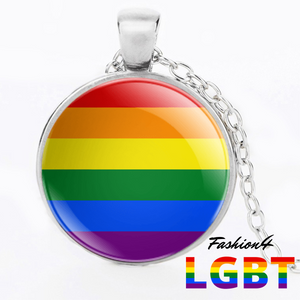 Necklace - 18 Flags Silver / Lgbt