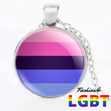 Necklace - 18 Flags Silver / Omnisexual