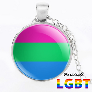Necklace - 18 Flags Silver / Polysexual