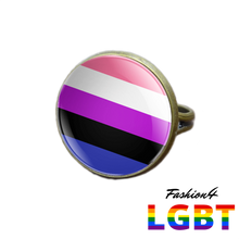 Pride Ring - 18 Flags Bronze / Genderfluid