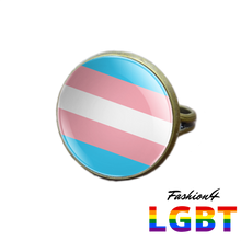 Pride Ring - 18 Flags Bronze / Transgender