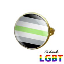 Pride Ring - 18 Flags Gold / Agender