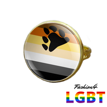 Pride Ring - 18 Flags Gold / Bear