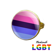 Pride Ring - 18 Flags Gold / Omnisexual