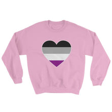Sweatshirt - Ace Big Heart Light Pink / S