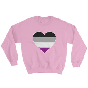 Sweatshirt - Ace Big Heart Light Pink / S
