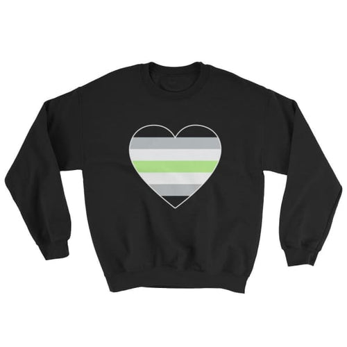 Sweatshirt - Agender Big Heart Black / S