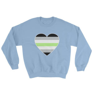Sweatshirt - Agender Big Heart Light Blue / S