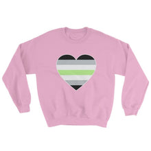 Sweatshirt - Agender Big Heart Light Pink / S