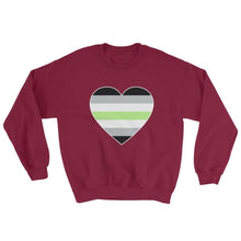 Sweatshirt - Agender Big Heart Maroon / S