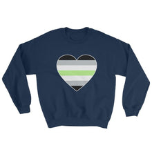 Sweatshirt - Agender Big Heart Navy / S