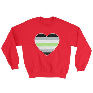 Sweatshirt - Agender Big Heart Red / S