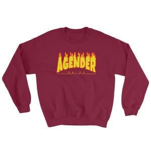 Sweatshirt - Agender Flames Maroon / S