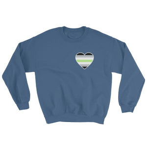 Sweatshirt - Agender Heart Indigo Blue / S