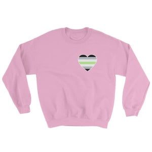 Sweatshirt - Agender Heart Light Pink / S