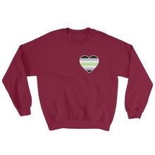 Sweatshirt - Agender Heart Maroon / S