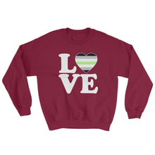 Sweatshirt - Agender Love & Heart Maroon / S