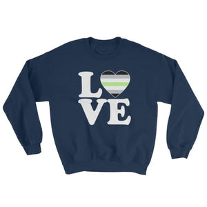 Sweatshirt - Agender Love & Heart Navy / S