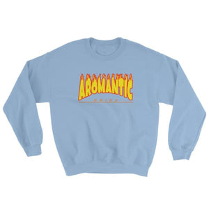 Sweatshirt - Aromantic Flames Light Blue / S