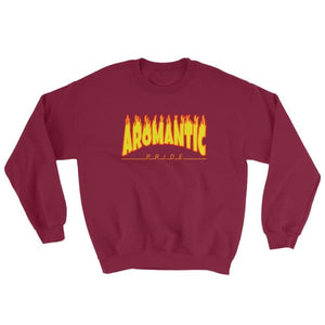 Sweatshirt - Aromantic Flames Maroon / S