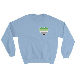 Sweatshirt - Aromantic Heart Light Blue / S