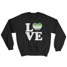 Sweatshirt - Aromantic Love & Heart Black / S