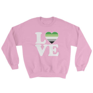 Sweatshirt - Aromantic Love & Heart Light Pink / S