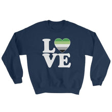Sweatshirt - Aromantic Love & Heart Navy / S