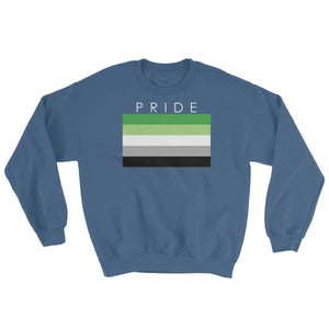 Sweatshirt - Aromantic Pride Indigo Blue / S