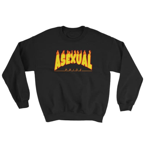 Sweatshirt - Asexual Flames Black / S
