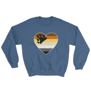 Sweatshirt - Bear Pride Big Heart Indigo Blue / S