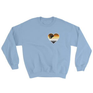 Sweatshirt - Bear Pride Heart Light Blue / S